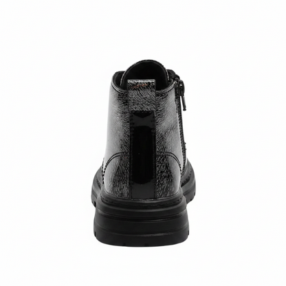 Princess Sparkle kids winter boots, angled view showing colour and shape