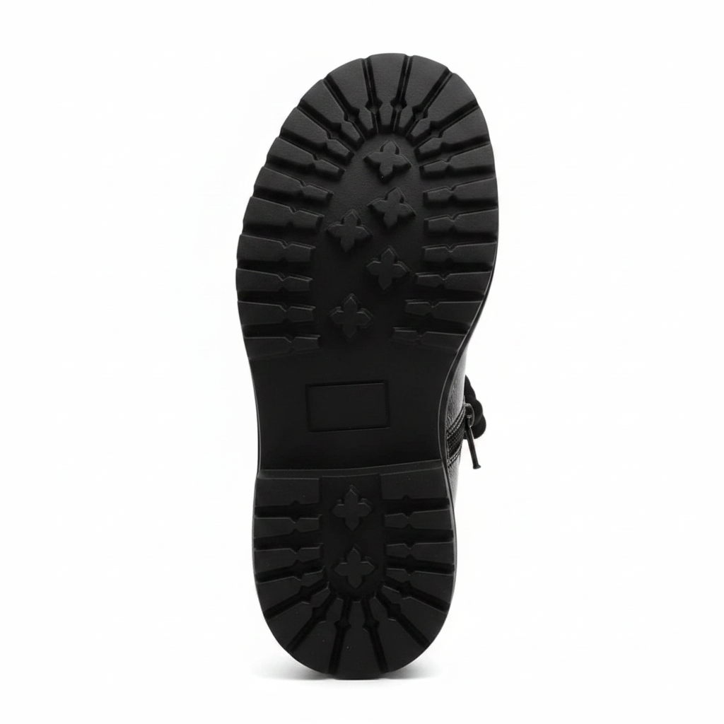 Princess Sparkle kids winter boots, top-down view showing closure and fit
