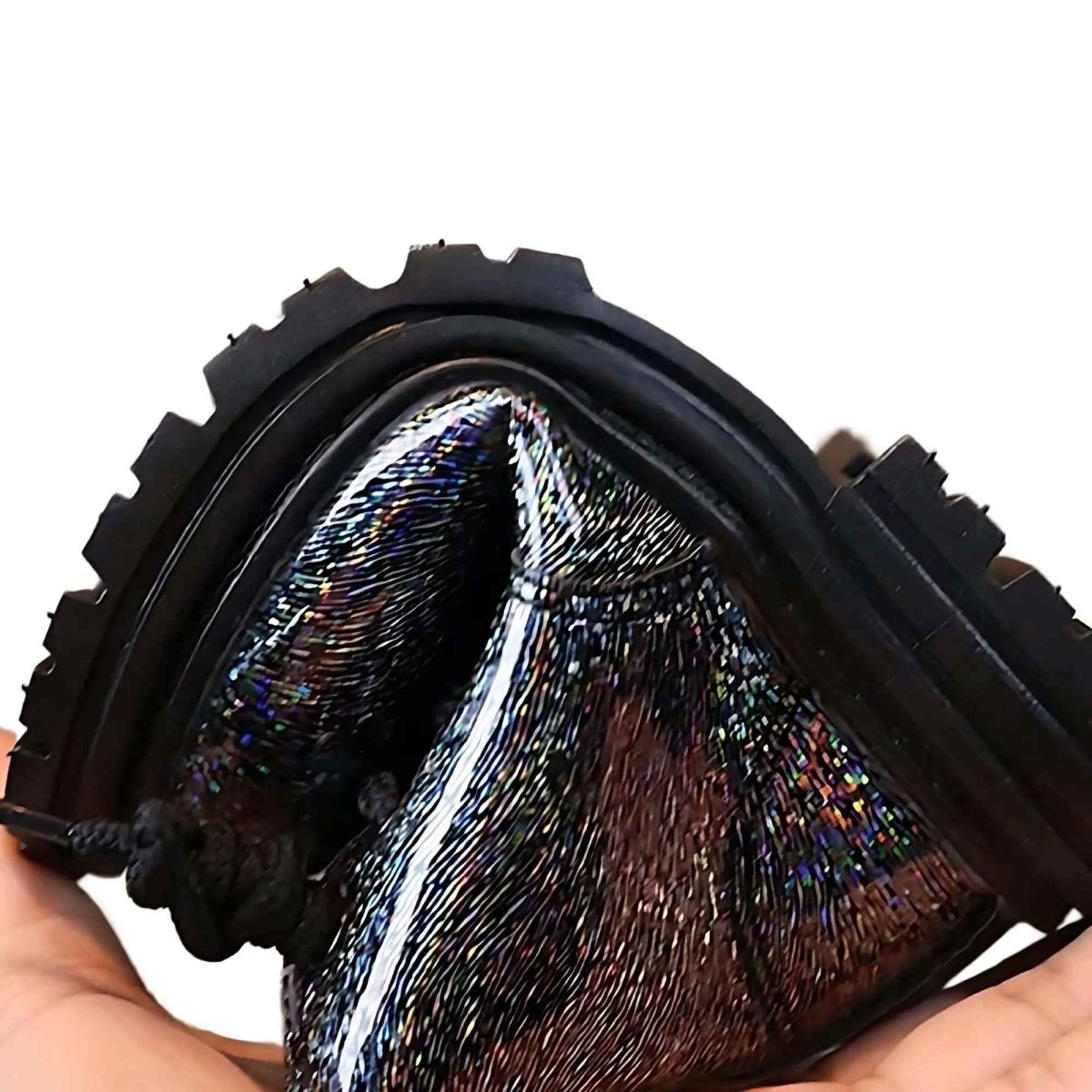 Princess Sparkle kids winter boots, lifestyle view of the full shoe