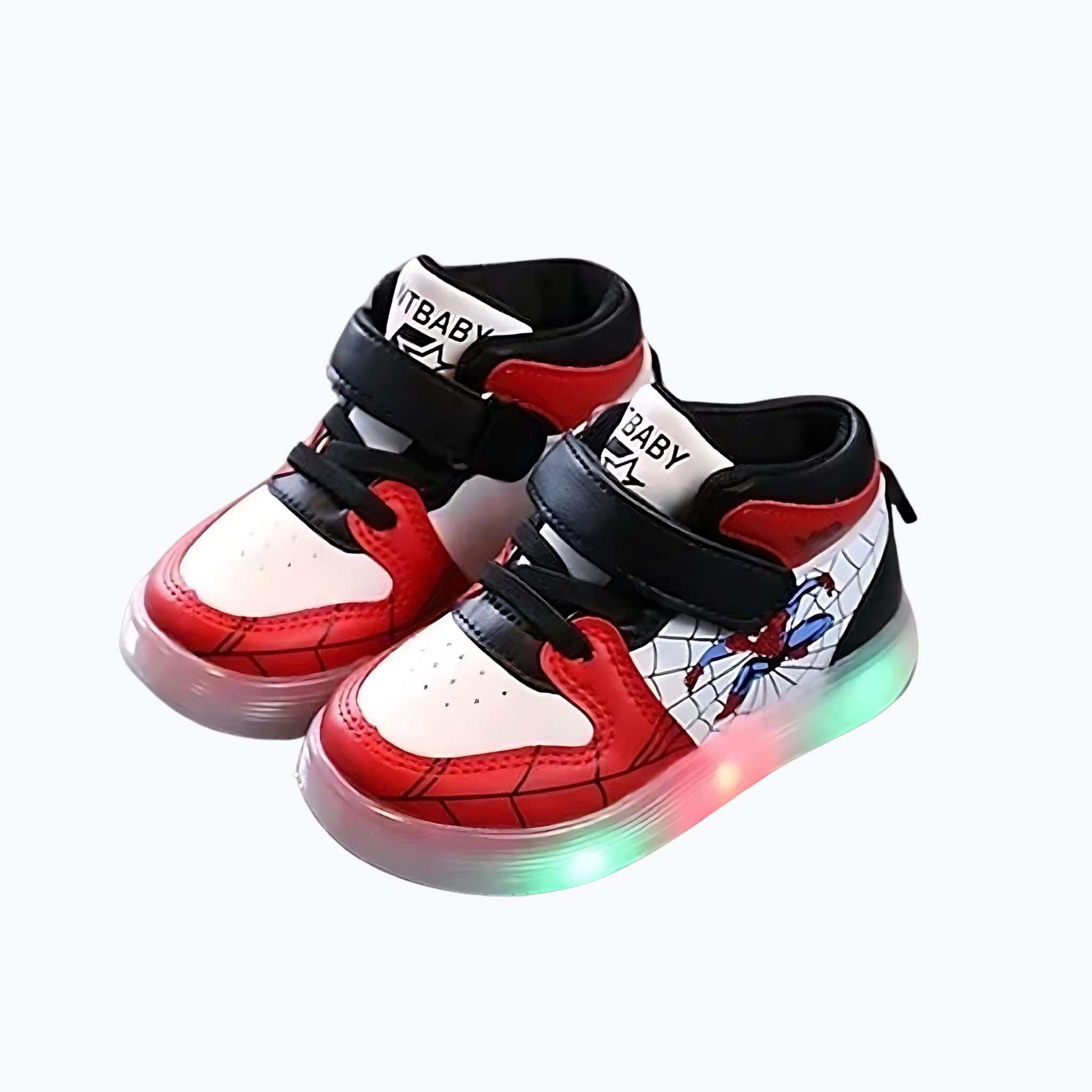 Spiderman LED Sneakers Light Up Superhero Shoes Kiddos Kicks
