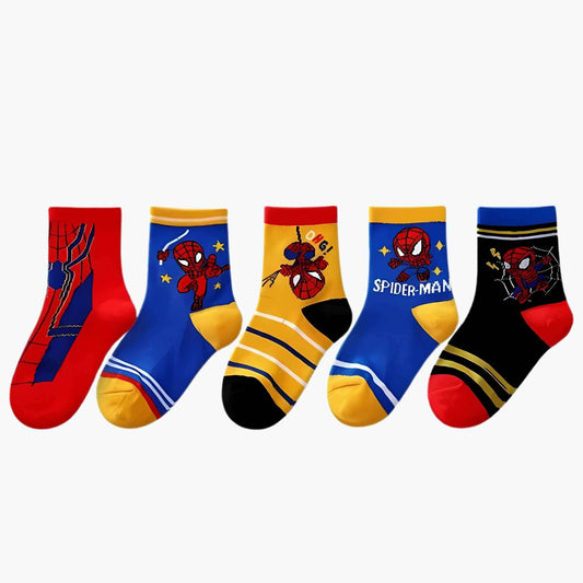 Spiderman 5-Pack Kids' Cotton Socks - Kiddos Kicks