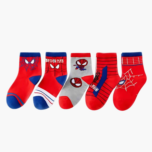 Superhero Kids' Cotton Socks – 5 Pack - Kiddos Kicks