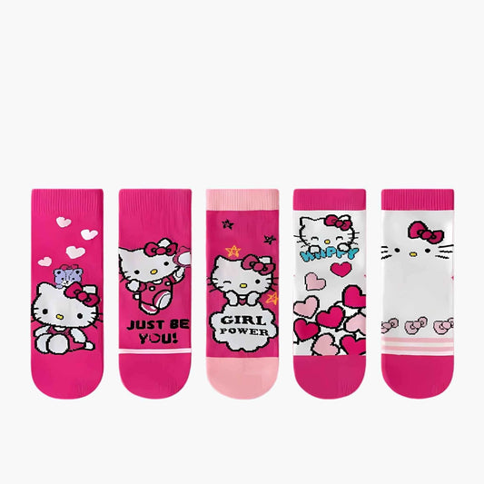 Hello Kitty Girls' Socks – 5 Pack