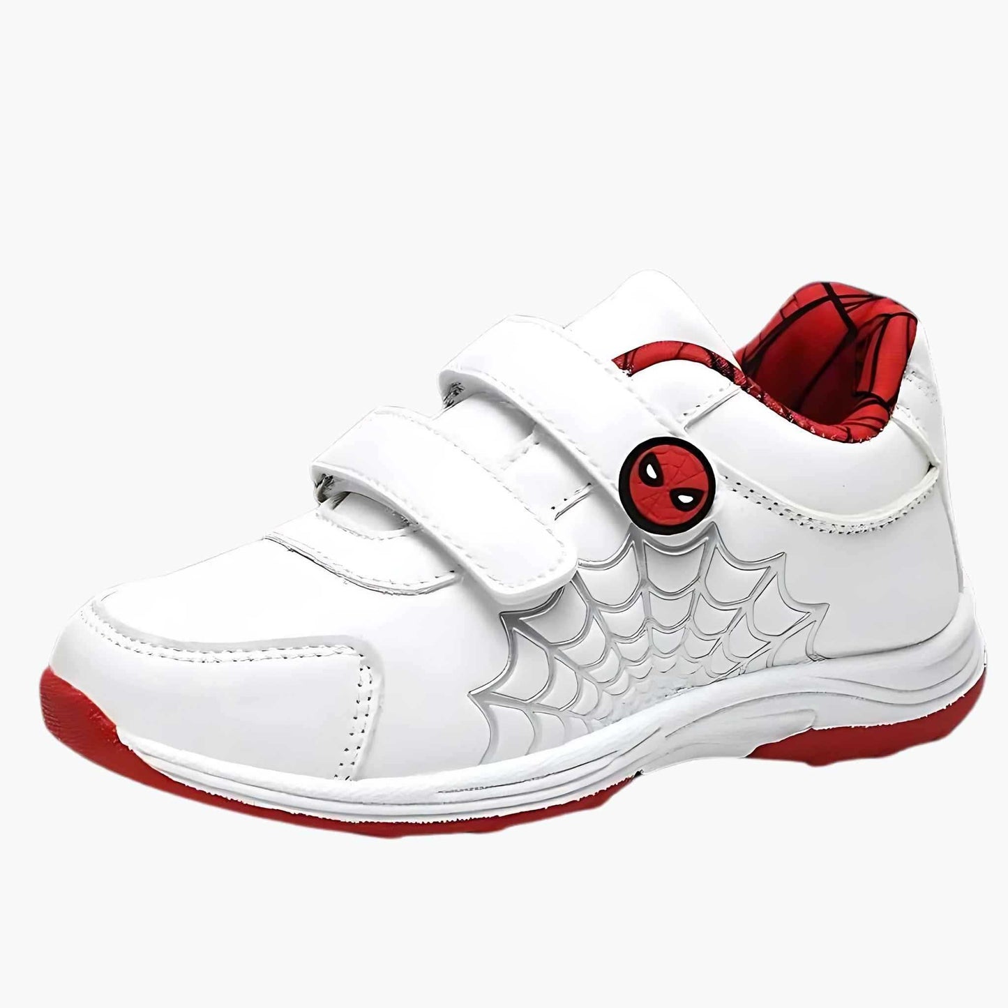 Spiderman Sport Sneakers for Active Play in white front view