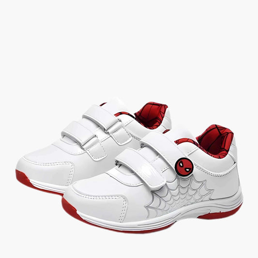 Spiderman Sport Sneakers for Active Play in white pairs