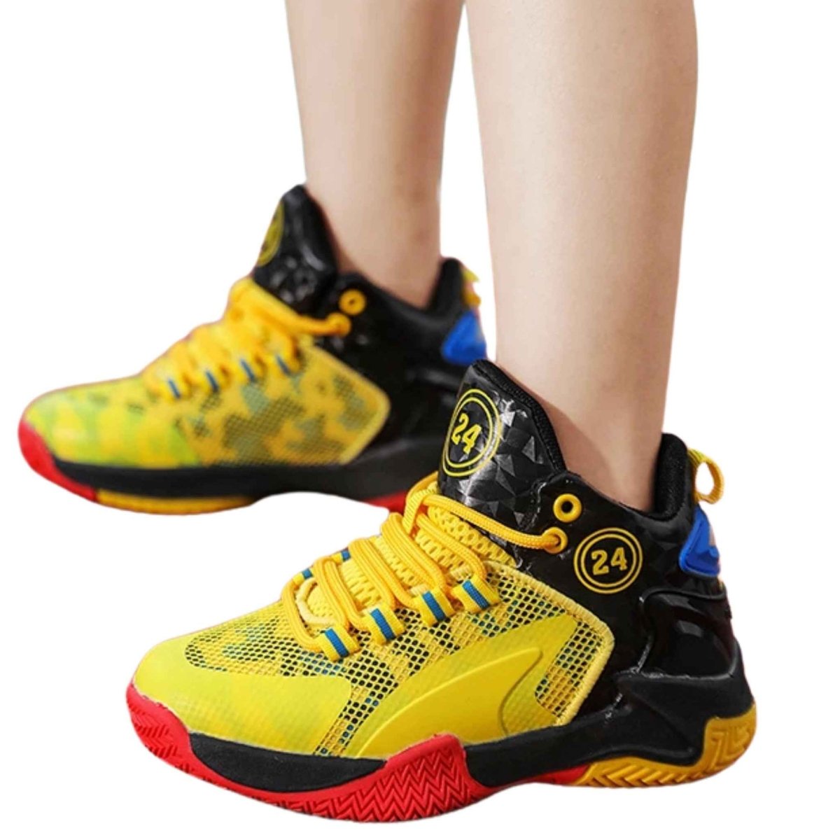Racer Cloud kids sneakers, back view showing heel and ankle detail