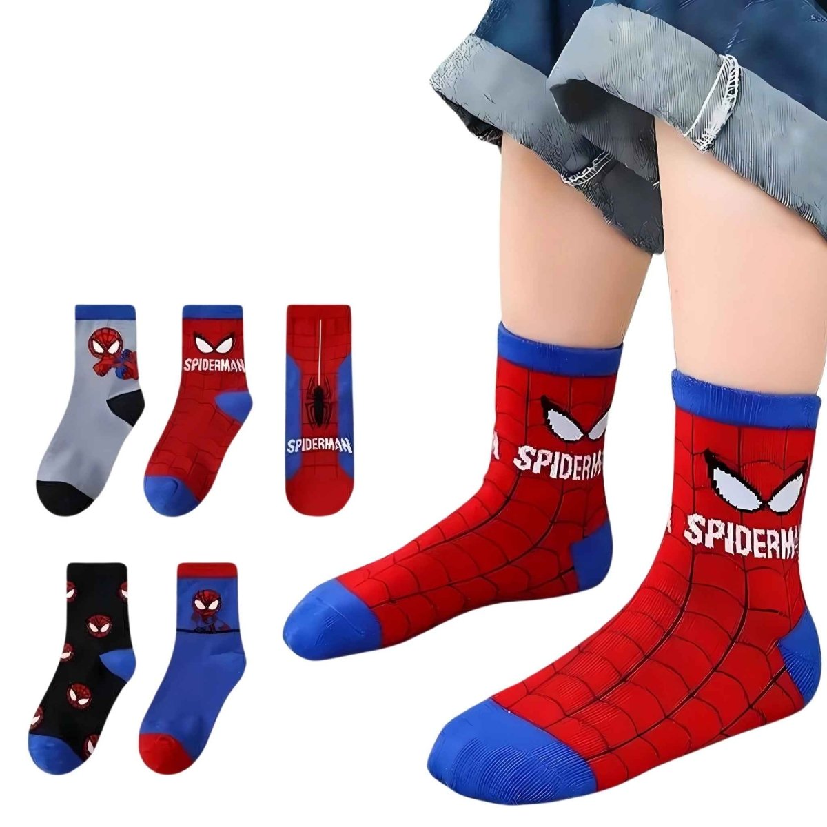 Spiderman Squad 5 Pack Socks – Kids | Durable, comfy | Kiddos Kicks Australia