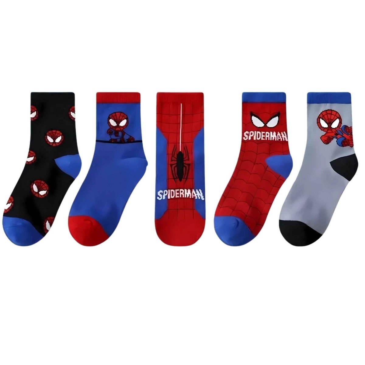 Spiderman Kids Socks 5 Pack - Kids in | Boys & Girls Shoes Online Australia | Kiddos Kicks