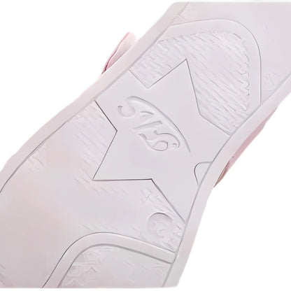 Summer floral kids sandals for girls, top-down view showing closure and fit