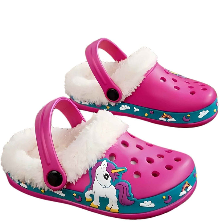 Unicorn Warm Clog Slippers - Kiddos Kicks
